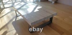 Luxury Handmade Solid Marble/Quartz & Stainless Steel Coffee Table Immaculate