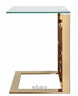 Luxury Under Sofa Table With Gold Legs