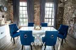 Lyra Luxury Extendable Dining Table Set with a Choice of 4 or 6 Luxury Chairs