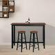 Mdf Breakfast Bar Table Set With 2 Bar Stools And 1 Bar Table For Kitchen