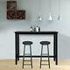 Mdf Metal Breakfast Bar Table Set With 2 Bar Stools And 1 Bar Table For Kitchen
