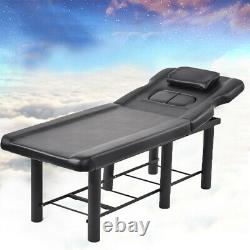 Massage Table Spa Bed Portable Beauty Salon Tattoo Therapy Couch Metal Leg Black