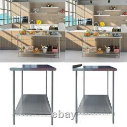 Modern Catering Kitchen Worktop Stainless Steel Work Table Prep Tables/Rack