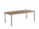 Modern Teak Wood Outdoor Dining Table Stainless Steel Frame Viareggio