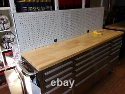 NEW 72 inch Worshop Tool Chest Stainless Steel Tool Cabinet with Work Table