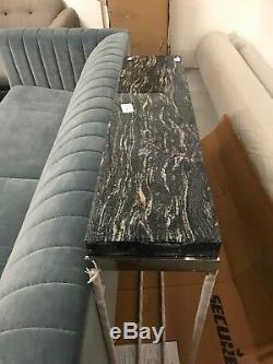 NEW Astley/Green Gianna Marble, Glass and Stainless Steel Console £320(RRP £609)