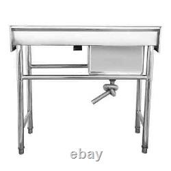 NEW Stainless Steel Commercial Sink Single Bowl Kitchen Catering Table UK