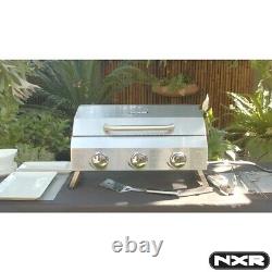 NXR 3 Burner Stainless Steel Table Top Gas Barbecue Fast Dlevryy