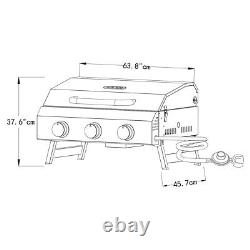 NXR 3 Burner Stainless Steel Table Top Gas Barbecue Fast Dlevryy