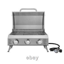 NXR 3 Burner Stainless Steel Table Top Gas Barbecue Fast Dlevryy