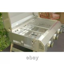 NXR 3 Burner Stainless Steel Table Top Gas Barbecue Fast Dlevryy