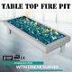 Natural Gas Fire Pit Burner Drop In Pan 24x 10 Burner Modern Top Table