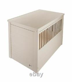 New Age Pet Crate End Table Ecoflex Stainless Steel Antique White EHHC404S New