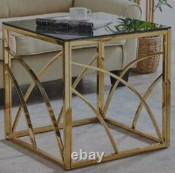 New Ainpecca Silver End Table Stainless Steel Frame Design Living Room