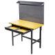 New Grey Work Bench Tool Storage Steel Tool Workshop Table With Drawer +peg Board