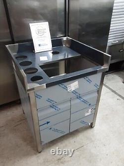 New Stainless Steel Post-Mix Machine Table (Two Available)