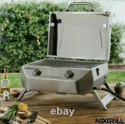 Nexgrill 2 Burner 304 Grade Stainless Steel Table Top Gas Barbecue BBQ