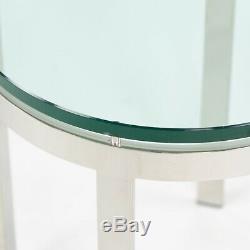 Nicos Zographos Designs Limited Glass Stainless Side Table Knoll Herman Miller