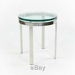 Nicos Zographos Designs Limited Glass Stainless Side Table Knoll Herman Miller