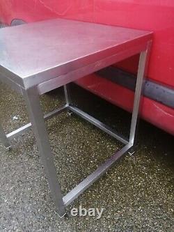 No247 Stainless Steel Centre Table 850mm X 750mm X 950mm High Open Under