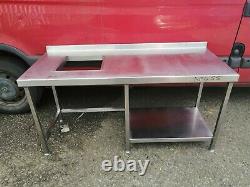 No455 Stainless Steel Wall Table 1560mm X 650mm X 755mm High