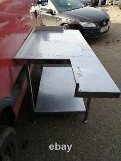 No908 Stainless Steel Table With Angle And Cut Off 1740mm X 760mm X 870mm High