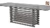 Nuevo Stacked Dining Table Brushed Stainless Steel Hgta968