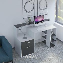 Office Computer Desk with Drawers Wood Study Workstation PC Laptop Dining Table