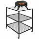 Outdoor Pizza Oven And Bbq Table With Wheels For Ooni Dallonda Nero Fresh Grills
