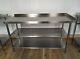 Parry 1.5metre Food Prep Kitchen Catering Table Stainless Steel With 2 Shelves