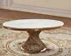 Pescara Marble Coffee Table With Stainless Steel Base