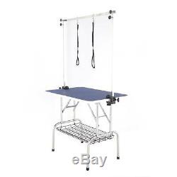 Pet Dog Grooming Table Folding Bath Height Top 36 Non Slip 2 Arm Adjustable BTM