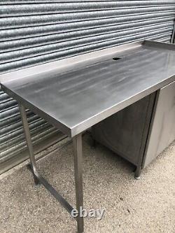 Prep table with storage stainless steel w165cm/ commercial/ catering