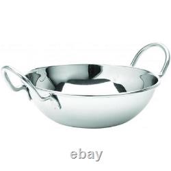 Pure Stainless Steel SERVING BOWLS Food Balti Karahi Kadai Curry Table Dishes