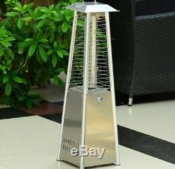 Pyramid Patio Gas Heater Outdoor Warmer Stainless Steel