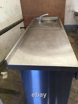 Quality Stainless Steel Commercial Sink / Prep Table With Storage