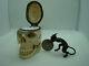 Rare Antique Memento Mori Skull Verge Fusee Doctors Pocket Watch 1790 1820