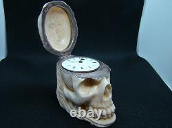 RARE ANTIQUE Memento Mori Skull Verge Fusee Doctors POCKET WATCH 1790 1820