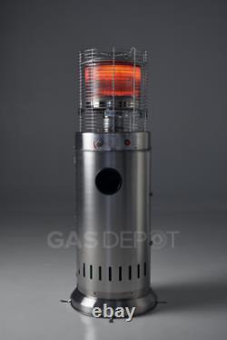 REPACK Real Glow Bullet Patio Heater 13kw Table Floor Stainless Steel