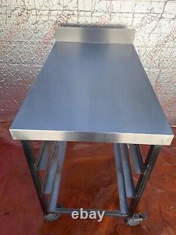 Racking trolley 3 shelves with stainless steel table