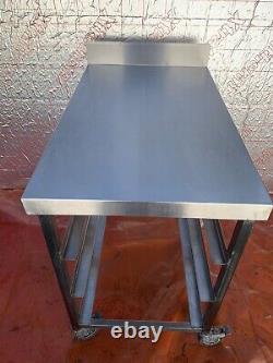 Racking trolley 3 shelves with stainless steel table
