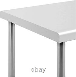 Royal Catering Working Table Kitchen Table 100 x 70cm Stainless Steel