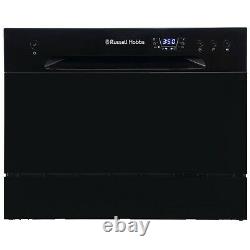 Russell Hobbs RHTTDW6B Black Table Top Dishwasher with 6 Programmes & 6 Settings
