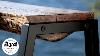 Rustic Modern Log Bench Welded Steel Legs Diy Woodworking Build