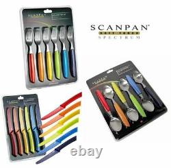 Scanpan Soft Touch Spectrum 18 Piece Steak Knife, Fork & Table Spoon Cutlery Set