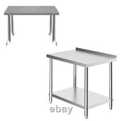Set Of Commercial Kitchen Over Shelf Stainless Steel Prep Table Top 900mm-1800mm