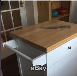 Small Kitchen Island Butchers Block Table Storage Cabinet Trolley Cupboard Unit