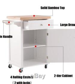 Small Kitchen Island Butchers Block Table Storage Cabinet Trolley Cupboard Unit