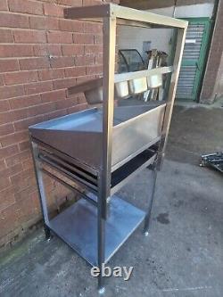 Stainless Breading Table, Racking Under & Rear Shelving A1 Condition £290 + Vat