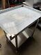 Stainless Steel 3 Sided Upstand Table Ideal For Pizza/bread Making New 1000mm